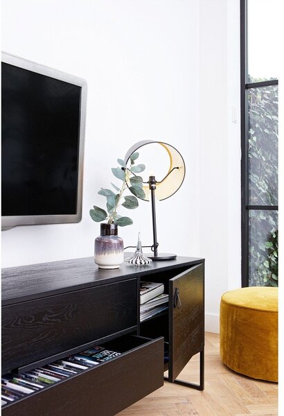 Fekete kőrisfa TV-állvány 180x61x44 cm Silas – WOOOD
