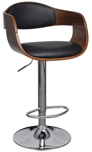 Modern Bárszék - Fa és Műbőr - Magasságállítható - 87-109cm