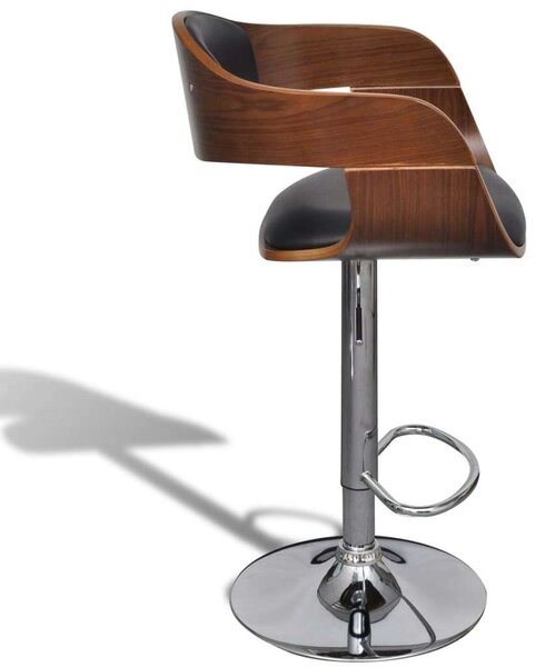 Modern Bárszék - Fa és Műbőr - Magasságállítható - 87-109cm