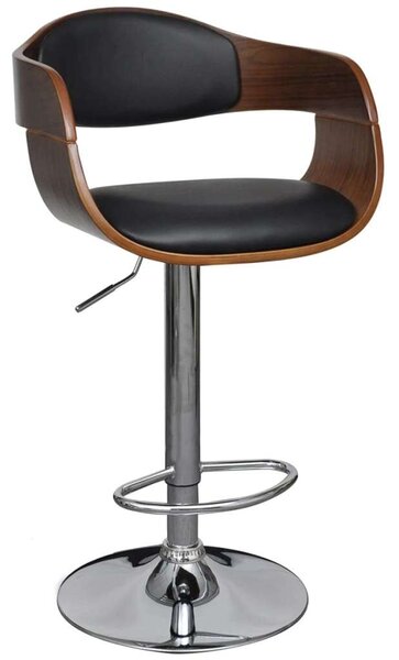 Modern Bárszék - Fa és Műbőr - Magasságállítható - 87-109cm