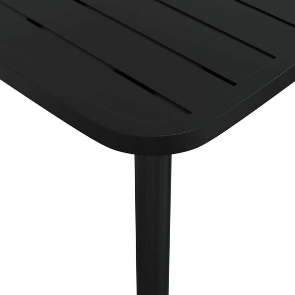 Modern Acél Kerti Asztal - 110x80x71 cm - Antracitszürke