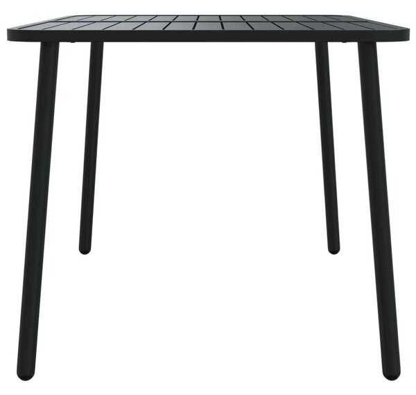 Modern Acél Kerti Asztal - 110x80x71 cm - Antracitszürke