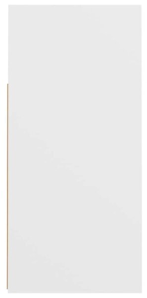 LED-es Tálalószekrény - Fehér - 80x35x75 cm