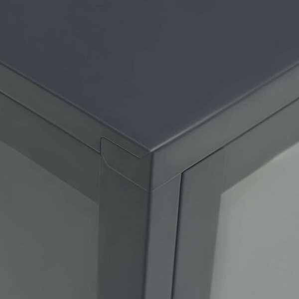 Modern Acél és Üveg Tálalószekrény - 105x35x70 cm