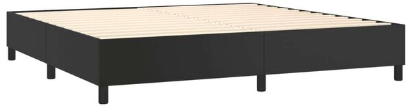 VidaXL - Fekete Műbőr Ágy - 200x200 cm