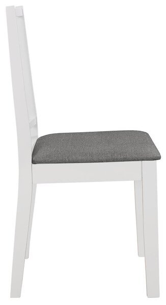Elegáns Fa Étkezőszék - 6 db - Fehér - Szürke Párna