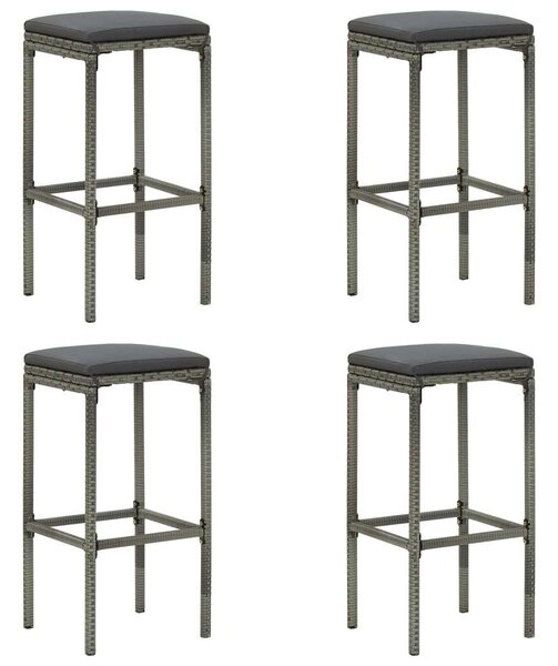 VidaXL Polyrattan Bárszett - 9 részes - Szürke