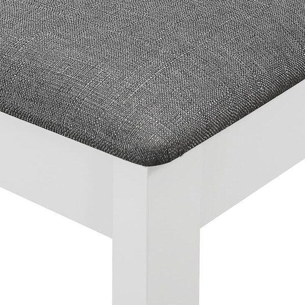 Elegáns Fa Étkezőszék - 6 db - Fehér - Szürke Párna