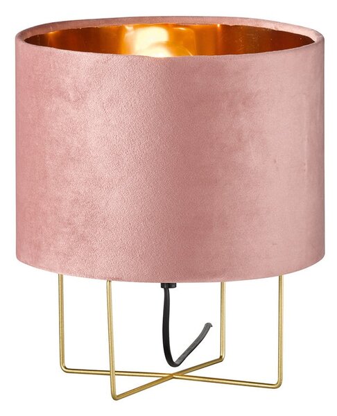 Rózsaszín asztali lámpa textil búrával (magasság 32 cm) Aura – Fischer & Honsel