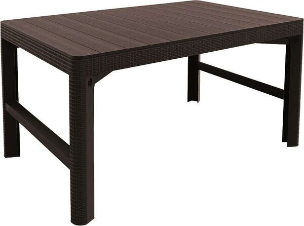 ALLIBERT LYON ÁLLÍTHATÓ MAGASSÁGÚ MŰANYAG KERTI ASZTAL, 72 cm - barna ()