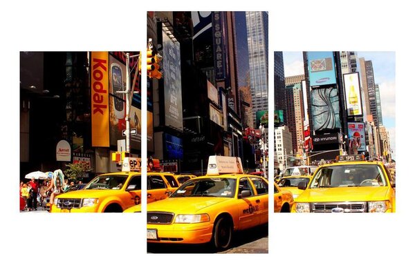 Sárga taxik New Yorkban (90x60 cm)