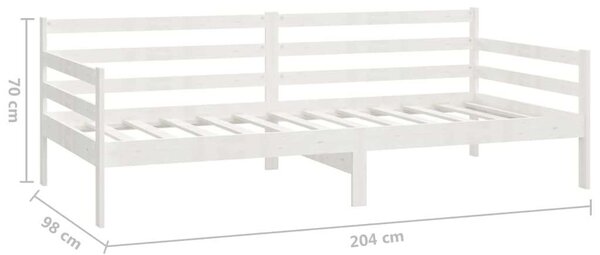 VidaXL Fehér Fenyőfa Kanapéágy - 90x200 cm