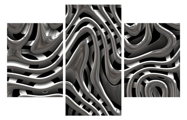 Absztrakt fekete-fehér kép (90x60 cm)