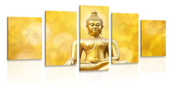 5 részes kép arany Buddha szobor