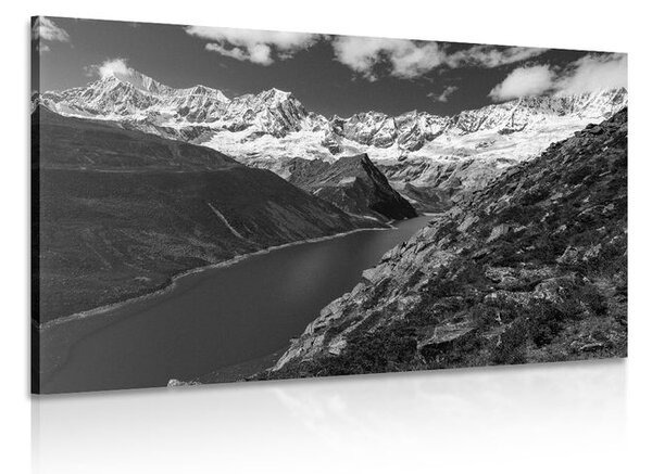 Kép Patagonia Nemzeti Park Argentínában fekete-fehérben