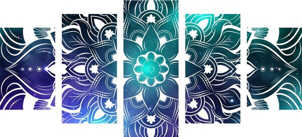 5 részes kép modern Mandala keleti mintával