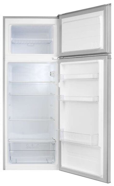 Philco PT 204 EX Felülfagyasztós hűtőszekrény 204L, M:143, LED világítás, E energiaosztály, Inox