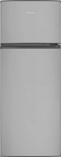Philco PT 204 EX Felülfagyasztós hűtőszekrény 204L, M:143, LED világítás, E energiaosztály, Inox