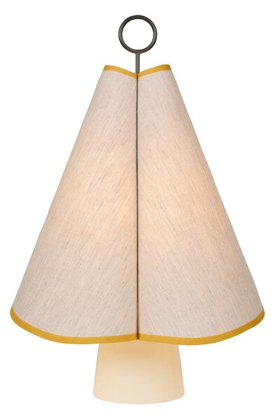 Asztali lámpa GUBI, Hornbæk, dimmable, Bézs, Nappali, Szövet / Textília, Dizájn