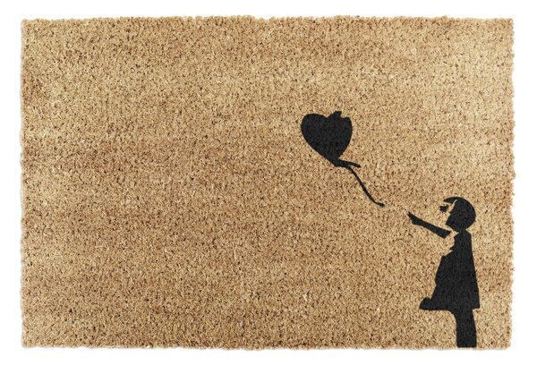 Kókuszrost lábtörlő 40x60 cm Girl With a Ballon – Artsy Doormats