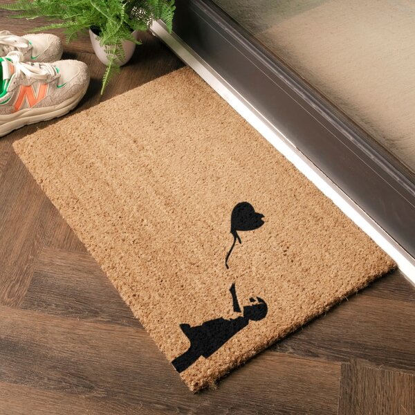 Kókuszrost lábtörlő 40x60 cm Girl With a Ballon – Artsy Doormats