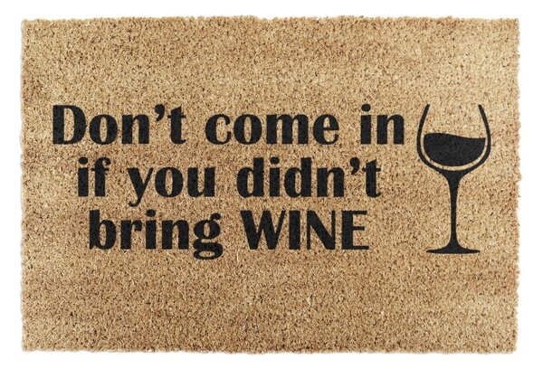 Kókuszrost lábtörlő 40x60 cm Without Wine – Artsy Doormats