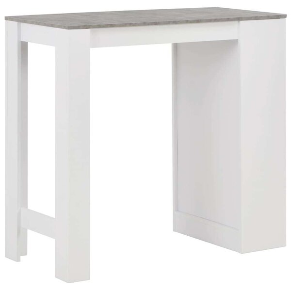 Modern Bárasztal - Fehér Beton - 3 Polccal - 110x50x103cm