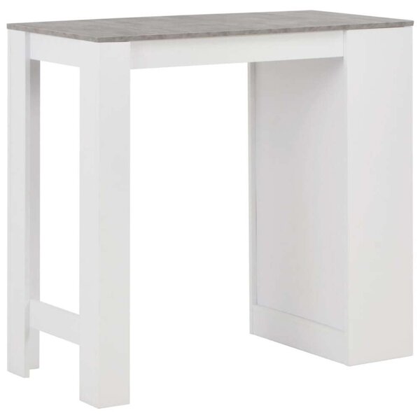 Modern Bárasztal - Fehér Beton - 3 Polccal - 110x50x103cm
