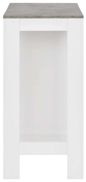 Modern Bárasztal - Fehér Beton - 3 Polccal - 110x50x103cm