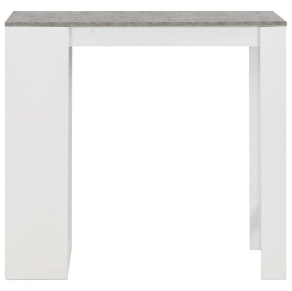 Modern Bárasztal - Fehér Beton - 3 Polccal - 110x50x103cm