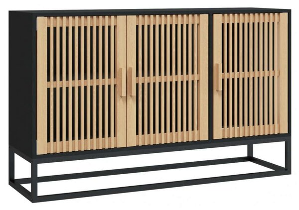 VIDAXL - Fekete Fa Tálalószekrény - Modern - 105x30x65 cm