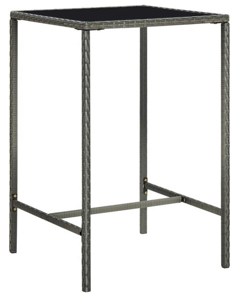 Polyrattan Kerti Bárszett - 5 részes - Szürke