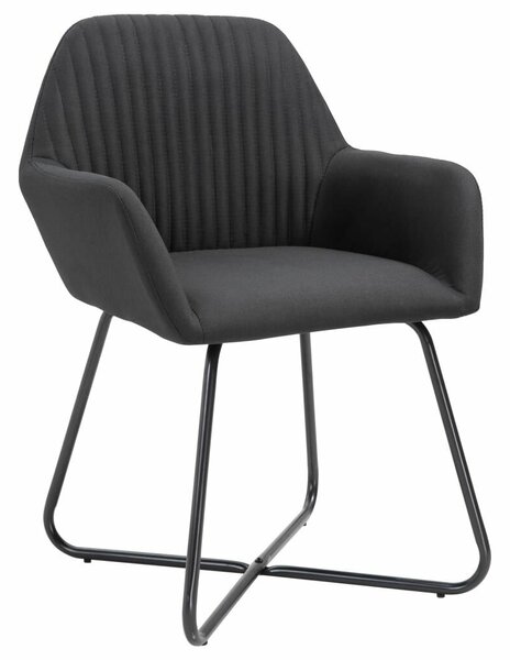 Modern Fekete Szövet Étkezőszék - 2 db-os szett