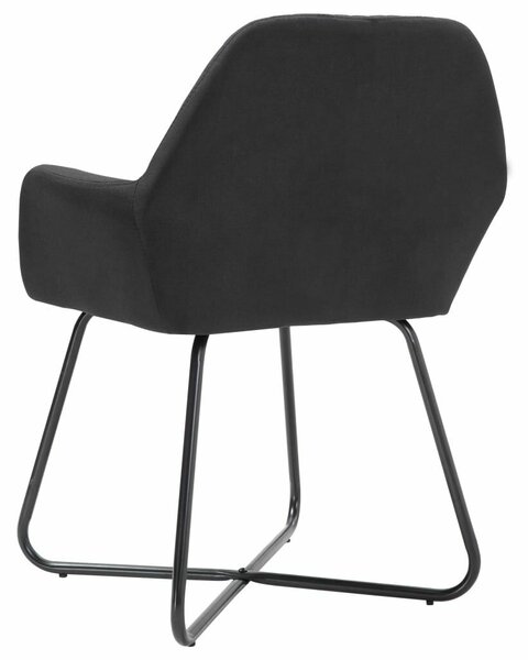 Modern Fekete Szövet Étkezőszék - 2 db-os szett