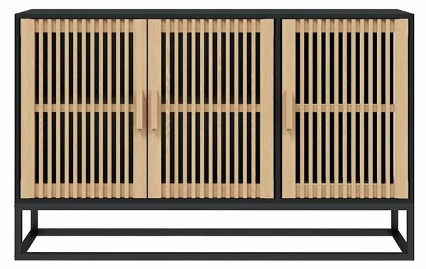 VIDAXL - Fekete Fa Tálalószekrény - Modern - 105x30x65 cm