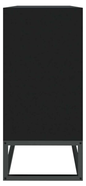 VIDAXL - Fekete Fa Tálalószekrény - Modern - 105x30x65 cm