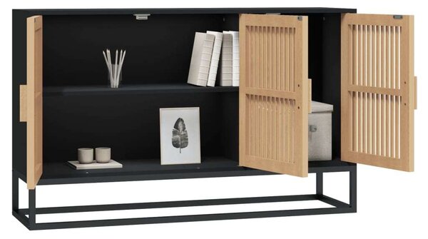 VIDAXL - Fekete Fa Tálalószekrény - Modern - 105x30x65 cm