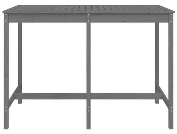 Szürke tömör fenyőfa kerti asztal 159,5x82,5x110 cm