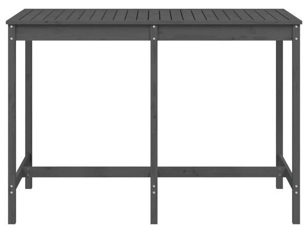Szürke tömör fenyőfa kerti asztal 159,5x82,5x110 cm