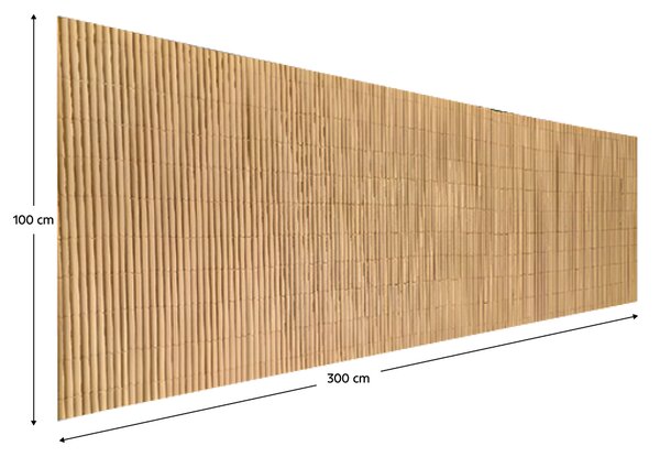 KONDELA Kerti térelválasztó, természetes, 300x100 cm, ABEO