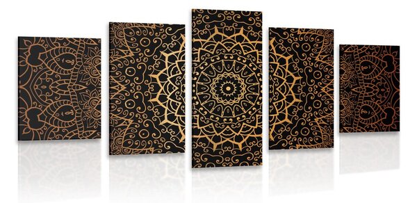 5 részes kép vintage Mandala indiai stílusban