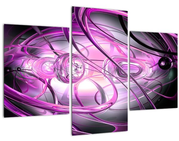 Gyönyörű lila absztrakció képe (90x60 cm)