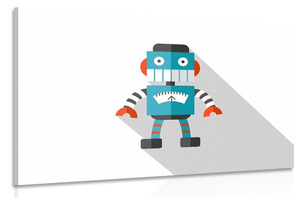 Kép kék robot fehér háttéren