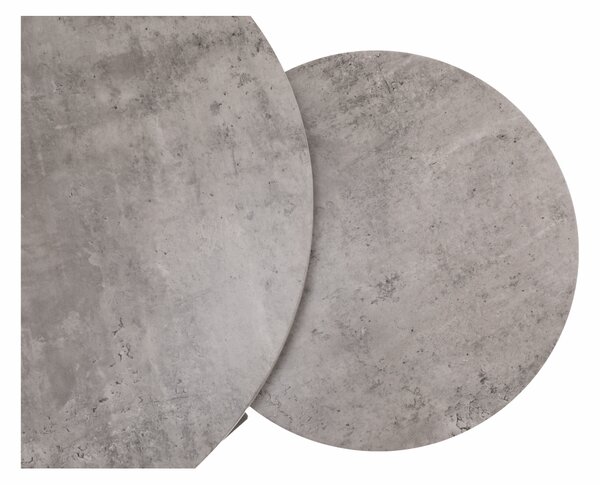 KONDELA Két dohányzóasztal készlet, beton/fekete, IKLIN