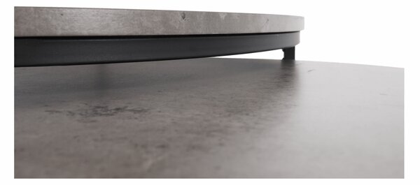 KONDELA Két dohányzóasztal készlet, beton/fekete, IKLIN