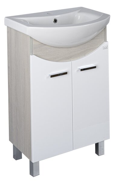 TMP ZX 55 - SONOMA - álló fürdőszobabútor - Sanovit ZENON - 6055 porcelán mosdóval - 55 x 44 cm