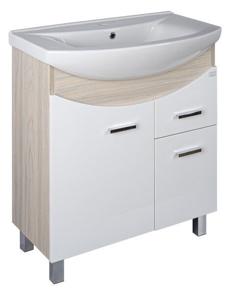 TMP ZX 65 - SONOMA - álló fürdőszobabútor - Sanovit ZENON - 6065 porcelán mosdóval - 65 x 47 cm