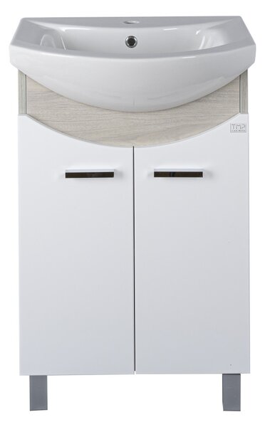TMP ZX 55 - SONOMA - álló fürdőszobabútor - Sanovit ZENON - 6055 porcelán mosdóval - 55 x 44 cm