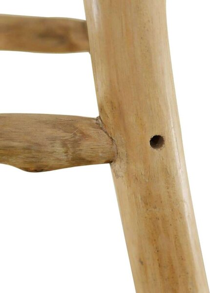 Teakfa Bárszék - Kecskebőr - 76cm