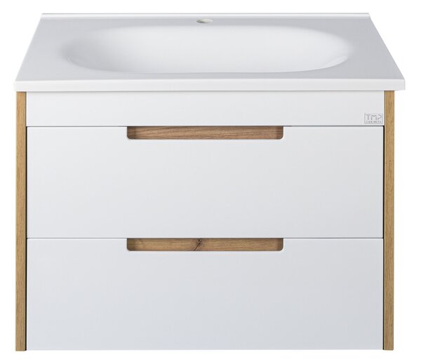 TMP GOLDY 75 fali fürdőszobabútor - öntött műmárvány mosdóval - 75 x 50 x 51 cm